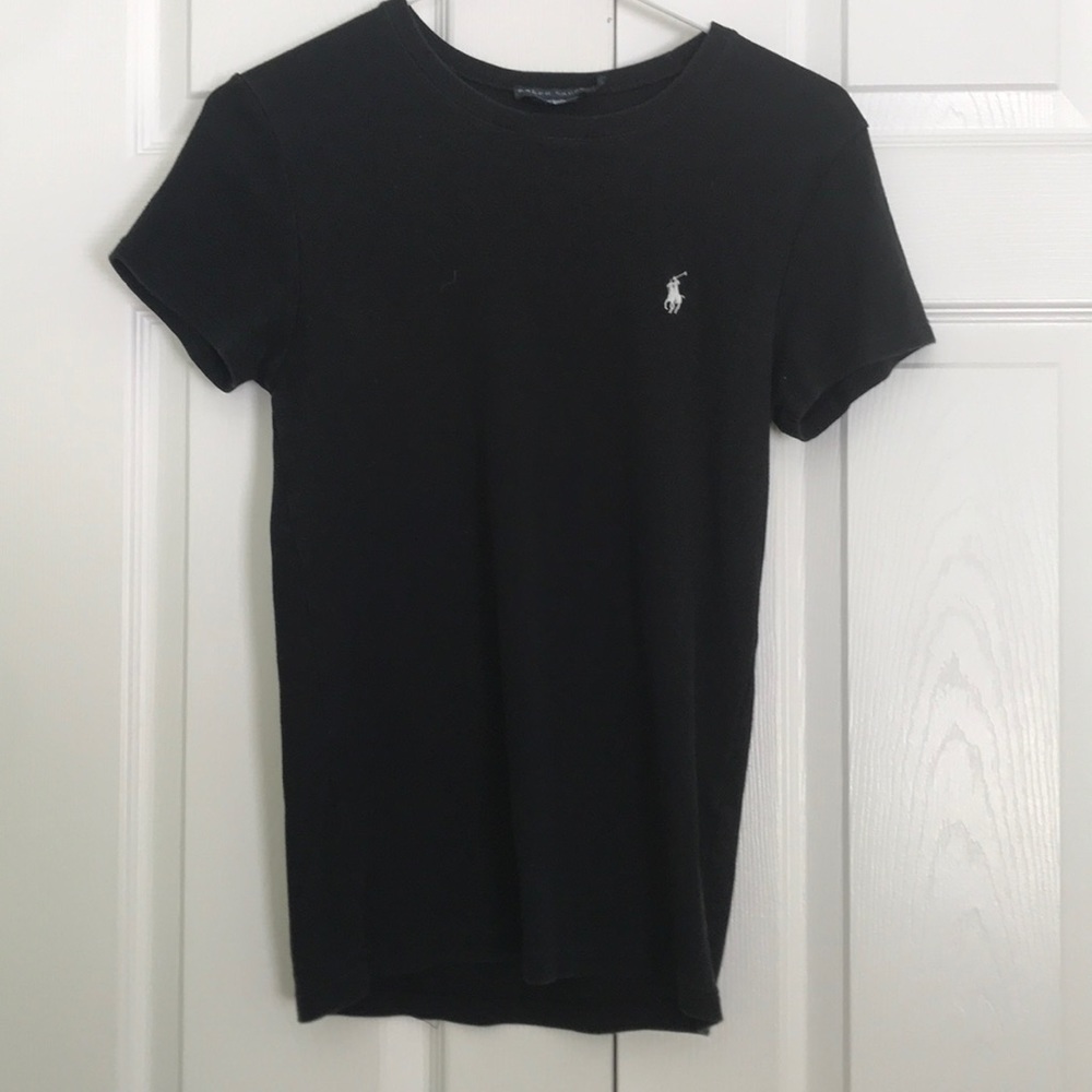 Black polo tee